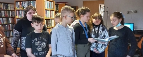 Lekcja biblioteczna w Filii Bibliotecznej w Ugniewie